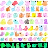 150 adet rastgele Mini reçine hayvanlar minik figürler karanlıkta parlıyor, gizlemek için minyatür figürler, küçük hayvan oyuncakları küçük aksesuarlar Topper bahçe Dollhouse peyzaj akvaryum süsleri
