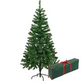 150 cm Yılbaşı Çam Ağacı, 330 Adet Ekstra Yoğun Dallı, Yüksek Kaliteli PVC Malzeme, Sallanmaz Metal Ayaklı ve Gövdeli, Saklama Çantası Hediyeli, Ev Ofis Parti Noel Dekoru İçin 150 cm Yılbaşı Çam Ağacı