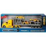 1:50 Maxx Wheels Sesli ve Işıklı Taşıyıcı Tır 23198 Sarı Tır Gri Römork