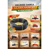 150 Metre 16MM Deliksiz Damla Sulama Hazır Set – 80 Ağaç Uyumlu (HS0004)
