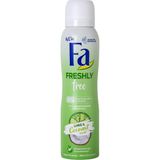 150 ml Fa Freshly Free Deodorant Lime&Coconut Kokusuyla Cinsiyete Uygun 48 Saat Etkili Ferahlama