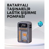 150 Psı Kablosuz Dijital Ekranlı Taşınabilir Araç Lastik Pompası ( Lisinya )