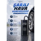 150 Psı Şarjlı Hava Kompresörü 4500mah Lcd Ekranlı Taşınabilir Lastik Şişirme Pompası 0 - 150 Psı 0 - 10 Bar