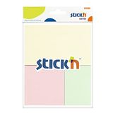 150 yapışkan not seti, 3 farklı boyutta – bilgi ayırmak için marker kalem, sarı, pembe ve yeşil pastel renkler, okul ve ofis için malzeme – Stick'n For Kids
