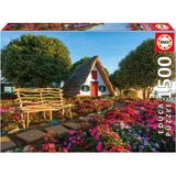 1500 Parça Puzzle Portekiz Madeira Adası - 19938 - Santana Madeira