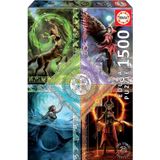 1500 Parçalık Elementlerin Sihirli Yıldız Tablosu Puzzle - 19941 - Elemental Magic Star Chart