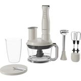 1500 Watt Beyaz Blender Seti, Güçlü ve Şık Tasarım - Ahşap - Beyaz