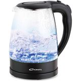 1500W Cam Su Isıtıcı Kettle, Siyah, Şık ve Pratik Tasarım - Ahşap