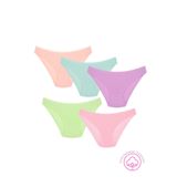 1501 Kalpli%100 Pamuklu 5'li Kadın Bikini Külot Paketi, V3- Açık Mix, L