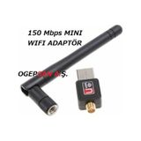 150Mbps Mini USB Wi-Fi Adaptör (Alıcı) Kablosuz