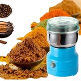 150W Çok İşlevli Küçük Gıda Öğütücü, Çok İşlevli Smash Makinesi Ev Baharatları İçin Düşük Gürültülü Kahve Öğütücü Fındık Taneleri Kahve Çekirdeği Öğütme 4 * 7.6 İnç Mavi