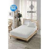 150X200 cm Çift Kişilik Fitted Geçmeli Sıvı Geçirmez Alez Pamuklu Yatak Koruyucu - Beyaz - 150 x 200 cm