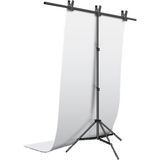 150x200cm Beyaz Pvc Fon 160x240cm T Stand Kit Stüdyo Çekim Seti White Fund Kit