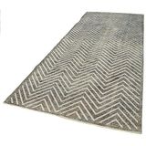 150x379 cm Geometrik Halı Kahverengi Geometrik Yün El Dokuma Modern Geometrik Etnik Eskitme Desenli Boho Oturma Odası Salon Yolluk Koridor Mutfak Halısı