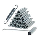 15,5-17 cm Trambolin Yayları Ağır Hizmet Paslanmaz Çelik Yedek Yay, 16'lı Set
