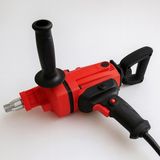 1550W Güçlü Elektrikli Boya Harç Alçı Macun Karıştırıcı Mikser Matkap Profesyonel Inşaat Tamir Aracı - Kırmızı