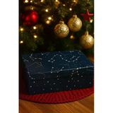 15,5×22,5×8 Cm Astroloji Cosmic Temalı Dikdörtgen Lüks Yılbaşı Hediyelik Karton Kutu
