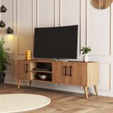 1586 EXXEN 150 CM AHŞAP AYAKLI TV ÜNİTESİ