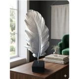 15cm-31cmlik ebatlarda kırılmaz polyester,tüy desenli kaideli biblo a-1046