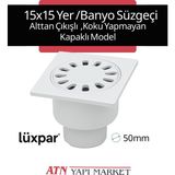 15CM x 15CM Alttan Çıkışlı Yer ve Banyo Süzgeci – Koku Yapmayan Model