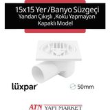 15CM x 15CM Yandan Çıkışlı Yer ve Banyo Süzgeci – Koku Yapmayan Model