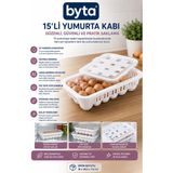 15'li Kapaklı Yumurta Saklama Kabı Buzdolabı Yumurta Organizeri Yumurtalık Saklama Kutusu Plastik Düzenleyici Bpa Içermez
