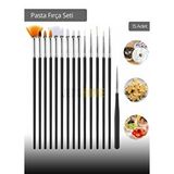 15’li Set Pasta Hazırlama Fırçası Yağlı Boya Fırçası Sulu Boya Fırçası Yüz Boyası Fırça El İşi Fırça Siyah
