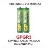 1,5V İnce Kalem Pil (Aaa) (Kumanda Pili) - Greencell 2’Li Ambalaj
