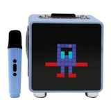 15W 11X11 Piksel LED Ekranlı Karaoke Bluetooth Hoparlör Mavi BTS-270
