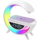 15W Kablosuz Hızlı Şarj Standı İstasyonu Bluetooth Hoparlör Çalar Saat Masa Lambası Rgb Renkli Işık Akıllı Telefon İçin Şarj Cihazı