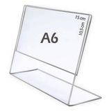 15x10,5 cm A6 L-Tipi Yatay Şeffaf Föylük Menü Fiyatlık Broşürlük Etiketlik