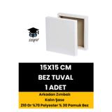 15x15 cm Bez Tuval Arkadan Zımbalı Tuval Kalın Şase 210 Gr %70 Polyester % 30 Pamuk Bez