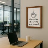 15x21 Ahşap Çerçeve Poster Tablo – Renk Seçenekleri (Ceviz)