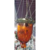 15X60CM Pirinç Cam Sarkıtmalı Avize Otantik Ev Dekorasyon Aydınlatma Tarz Renkli Ömür Boyu 1 Adet