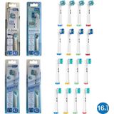 16 Adet Comfy + X Cross + 3d Maxcare Oral-b Uyumlu Yedek Diş Fırçası Başlıkları