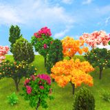 16 Adet Minyatür Peri Bahçe Ağacı Bitki Süsü, Karışık Model Ağaçlar 3-3 İnç, Minyatür Dollhouse Saksıları Dekor Yosun Bonsai Mikro Peyzaj DIY El Sanatları Bahçe Süsü