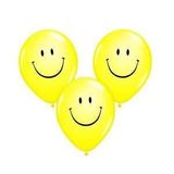 16 Adet Sarı Gülen Yüz Emojili Balon, Gülen Surat Helyumla Uçan