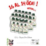 16 Al 14 Öde Doğal Zeytinyağlı Sıvı Beyaz Sabun 1.5 L ve Rosie Hediye