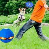 16 cm Işıklı Zıplayan Frizbi Köpek Oyun Topu Diskten Topa Dönüşen Uçan Disk Plaj Bahçe Oyuncağı Top