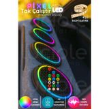 16 Cm Neon Pixel Led Midrange Hoparlör Kapağı – Sese Duyarlı, Rf Kumandalı, Argb Işık, 4'lü Set 12v