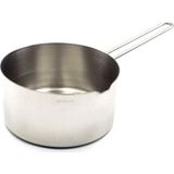 16 cm Paslanmaz Çelik Sütlük 18/10 Ultra Lüks Inox Derin Sos Tavası Metal Saplı Çok Amaçlı - Çok Renkli