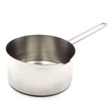 16 Cm Paslanmaz Çelik Sütlük 18/10 Ultra Lüks İnox Derin Sos Tavası Metal Saplı Çok Amaçlı Kaçerola