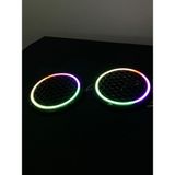 16 cm Pixel Neon Işıklı Midrange Kapağı 1 Takım (2 Adet) 12 Renkli 358 Modlu Kayar Ledli