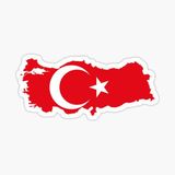 16 CM Türk Bayrağı Araba Sitkcer Yapıştırması