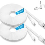 16 ft Düz Mikro USB Şarj Kablosu Güç Uzatma Kablosu Yi Kamera Wyze Kamera Oculus Go,İç Mekan Ev Güvenliği Gözetleme Şarj Cihazı Wyze Cam Pan, IP Kamera, Blink XT, PS4 Kumanda için Güç Kablosu