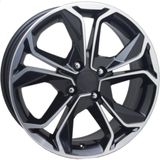 16 Inç 5X114.3 Megane 3 4 Corolla I20 Uyumlu Siyah Elmas Kesim Jant Modeli Renault Toyota Hyundai (4 Adet)