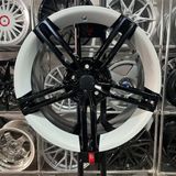 16 inç 5x98 Egea Doblo Fiorino Uyumlu Taycan Siyah - Beyaz Jant Modeli (4 Adet)