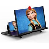 16 inç ekran büyüteci - 3D HD cep telefonu büyütme ekranı, büyütme projektörü, film, video ve oyun için, katlanabilir telefon standı tutucu, ekran amplifikatörlü, tüm akıllı telefonlarla uyumlu