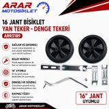 16 Jant Bisiklet Yan Teker-denge Tekeri-arr3189 Siyah