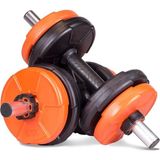 16 kg Dambıl Seti Turuncu-Siyah 6 In 1 Fitness Set